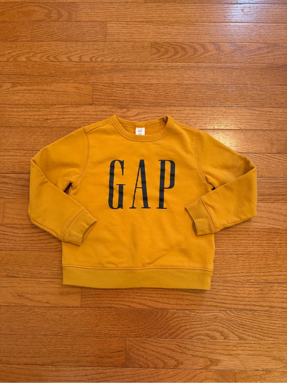 Gap Mustard Yellow Crewneck Logo Sweatshirt